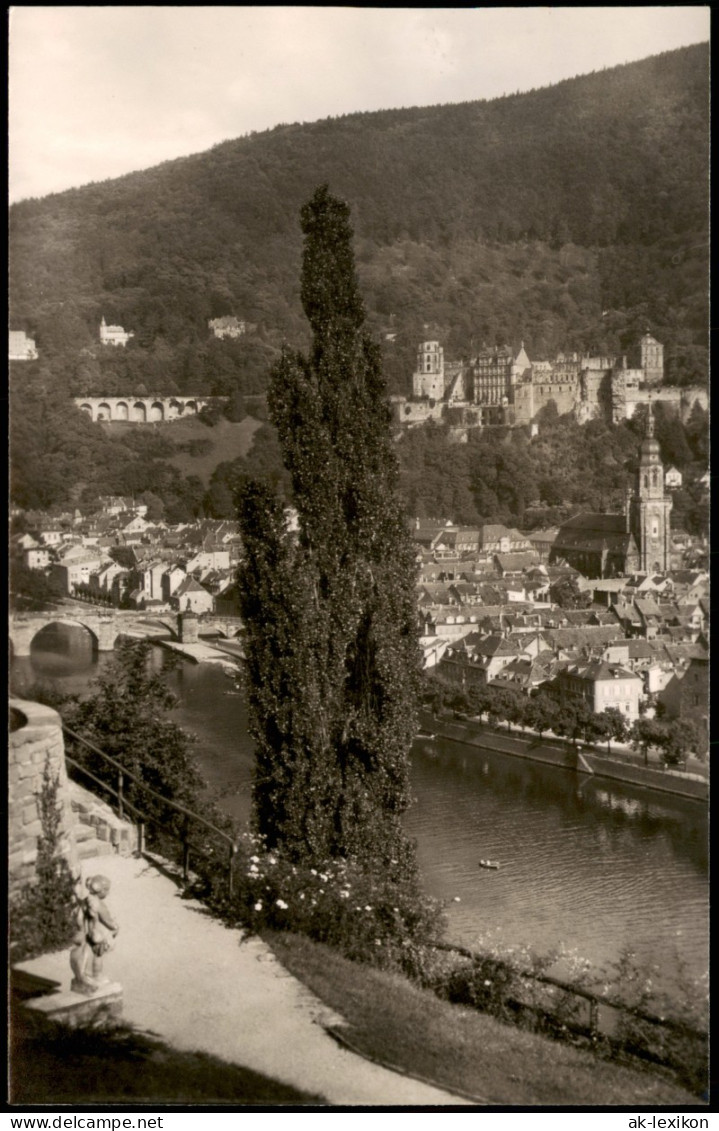 Ansichtskarte Heidelberg Blick über D. Philosophengärtchen 1950 - Heidelberg