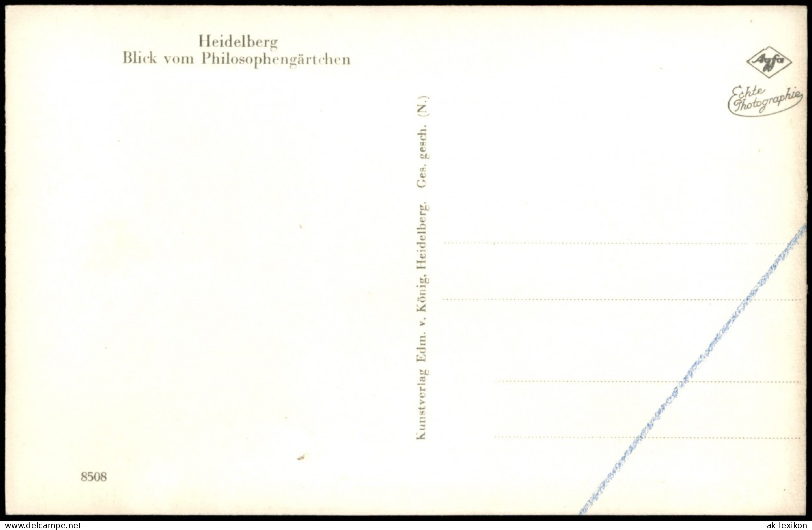 Ansichtskarte Heidelberg Blick Vom Philosophengärtchen 1950 - Heidelberg