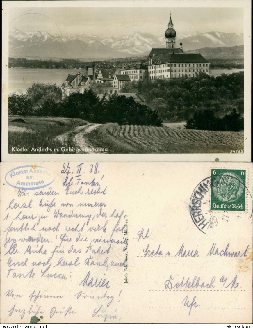 Ansichtskarte Andechs Fotokunst - Fotomontage Kloster 1932 - Autres & Non Classés