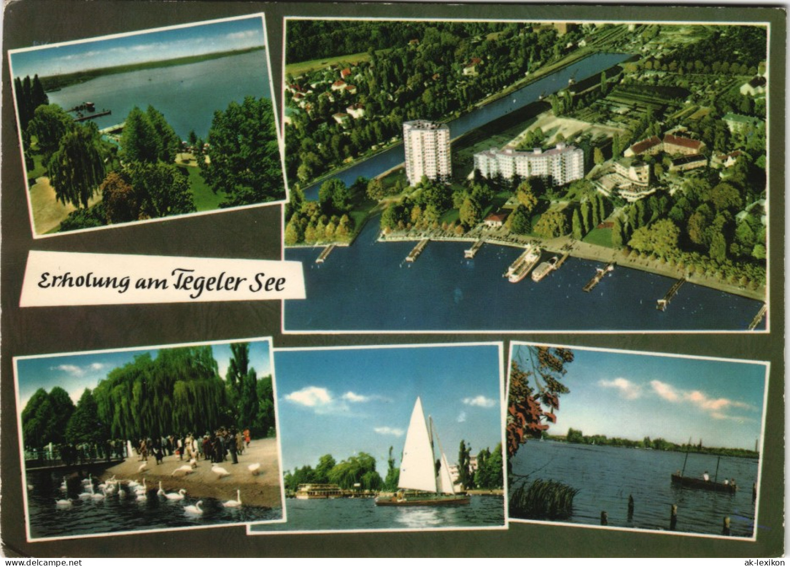 Ansichtskarte Tegel-Berlin Mehrbildkarte Erholung Am Tegeler See 1971 - Tegel