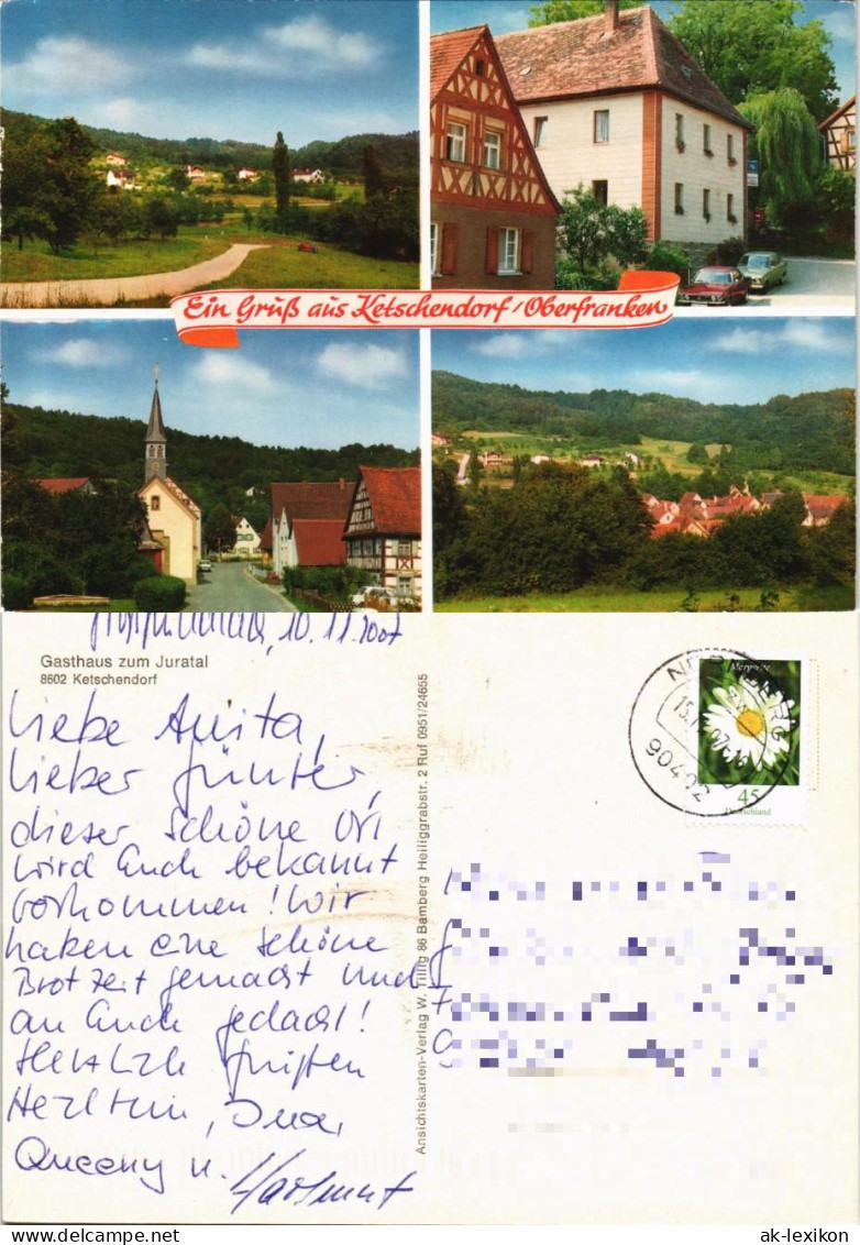 Ketschendorf-Coburg Mehrbildkarte Ortsansichten Und Gasthaus Zum Juratal 2007 - Coburg