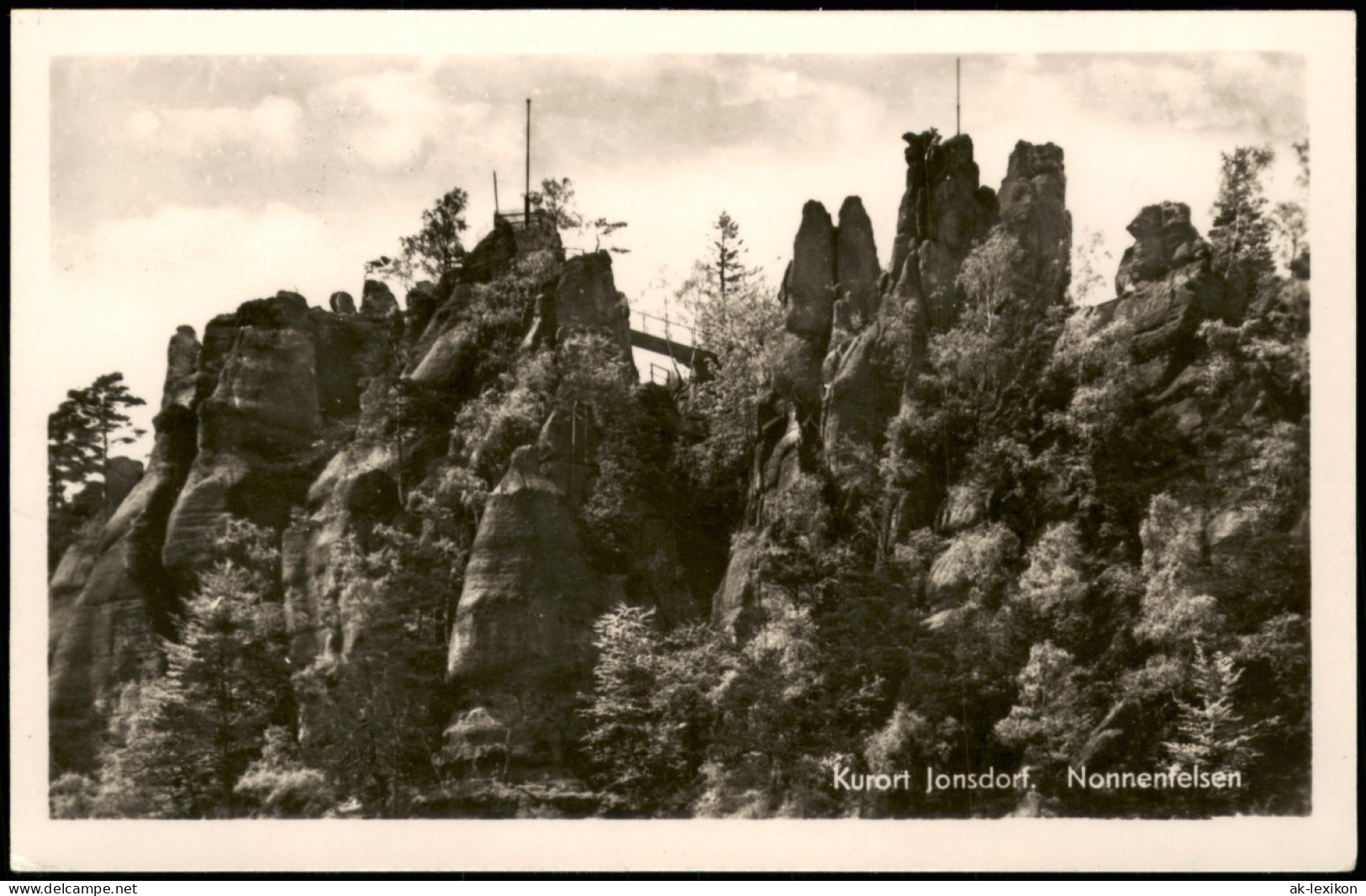 Ansichtskarte Jonsdorf Partie An Den Nonnenfelsen 1955 - Jonsdorf