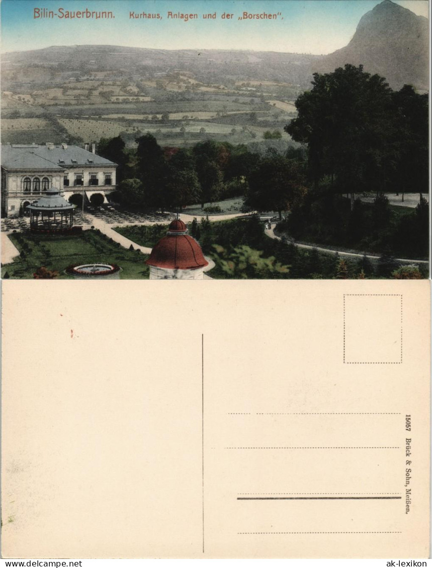 Postcard Bilin Bílina Kurhaus, Anlagen Und Der Borschen 1913 - Czech Republic