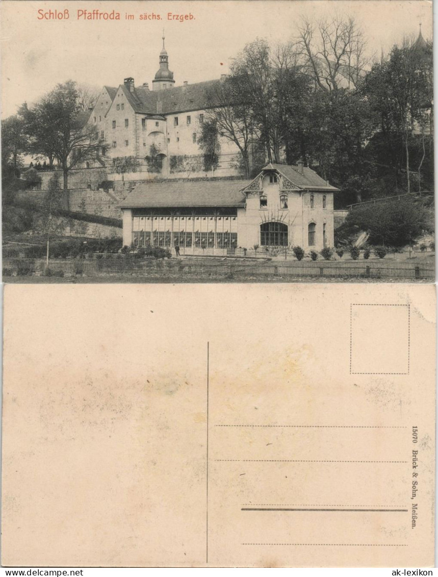 Ansichtskarte Pfaffroda Schloss - Haus 1913 - Altri & Non Classificati