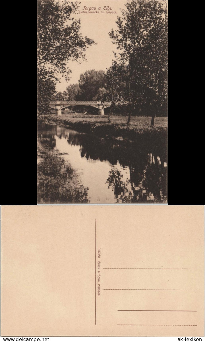 Ansichtskarte Torgau Ziethenbrücke Im Glacis. 1913 - Torgau