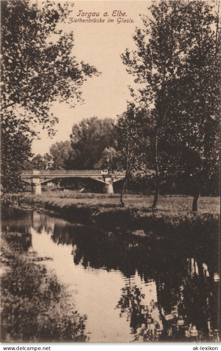 Ansichtskarte Torgau Ziethenbrücke Im Glacis. 1913 - Torgau