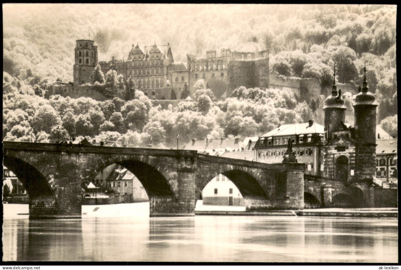 Ansichtskarte Heidelberg Morgensonne über Brücke 1963 - Heidelberg