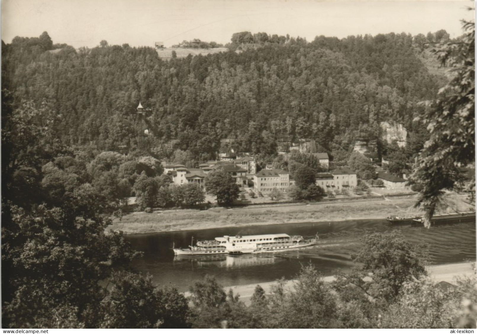 Ansichtskarte Bad Schandau Totale, Elbdampfer 1968 - Bad Schandau