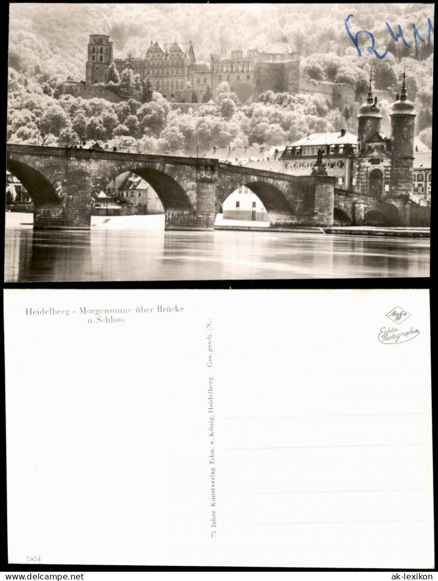 Ansichtskarte Heidelberg Morgensonne über Brücke 1963 - Heidelberg