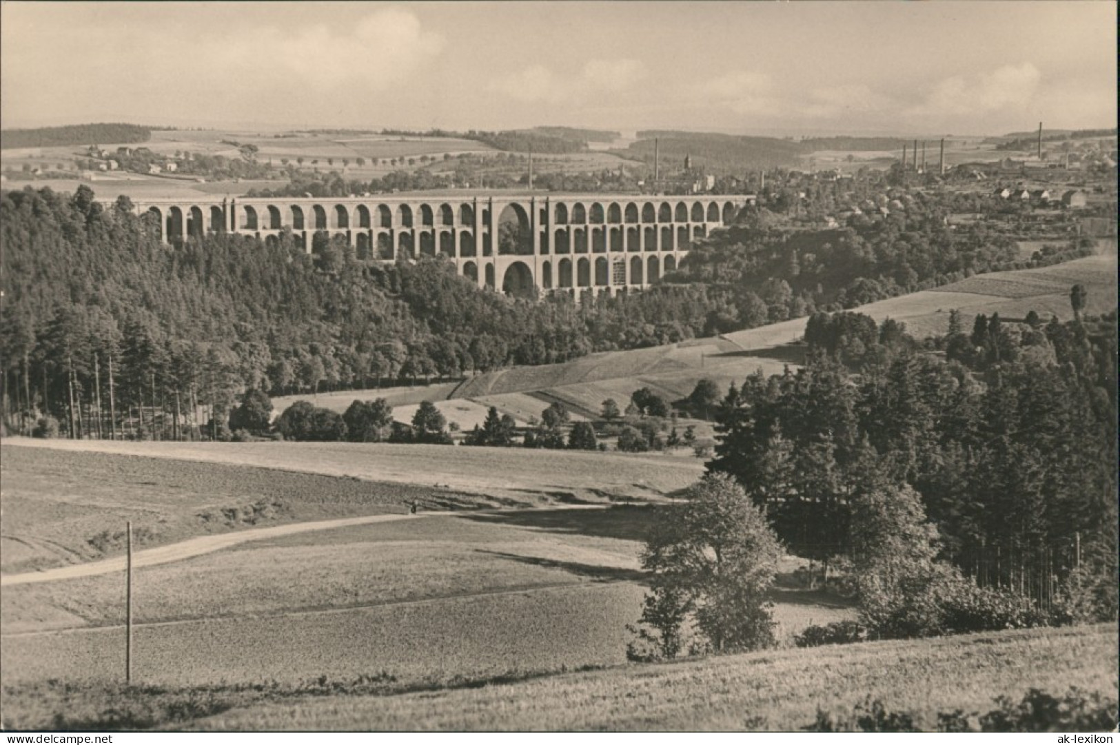 Ansichtskarte Mylau Göltzschtalbrücke Vogtland Panorama Brücke DDR AK 1960 - Mylau