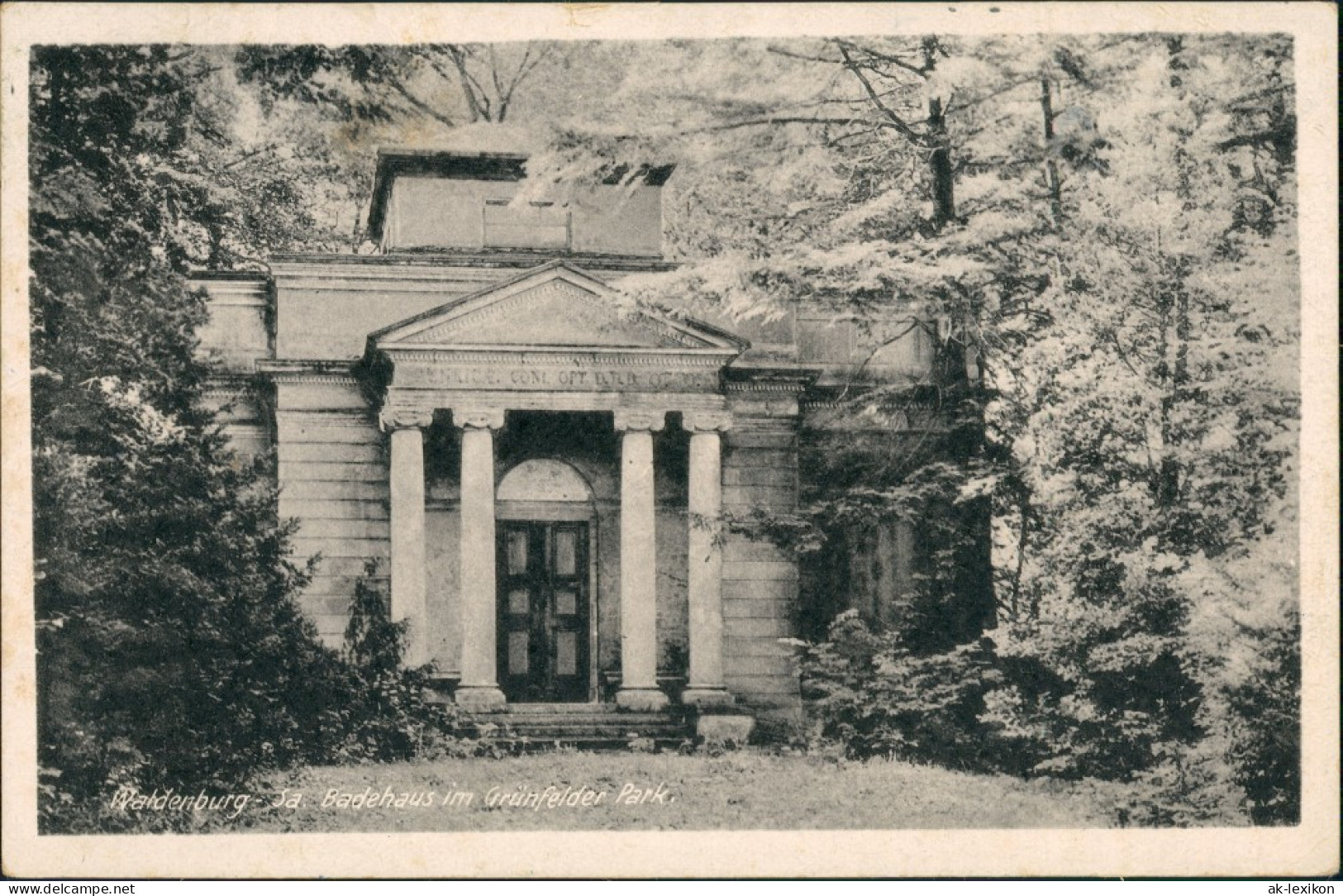 Waldenburg (Sachsen) Badehaus Im Grünfelder Park DDR Postkarte 1957 - Waldenburg (Sachsen)