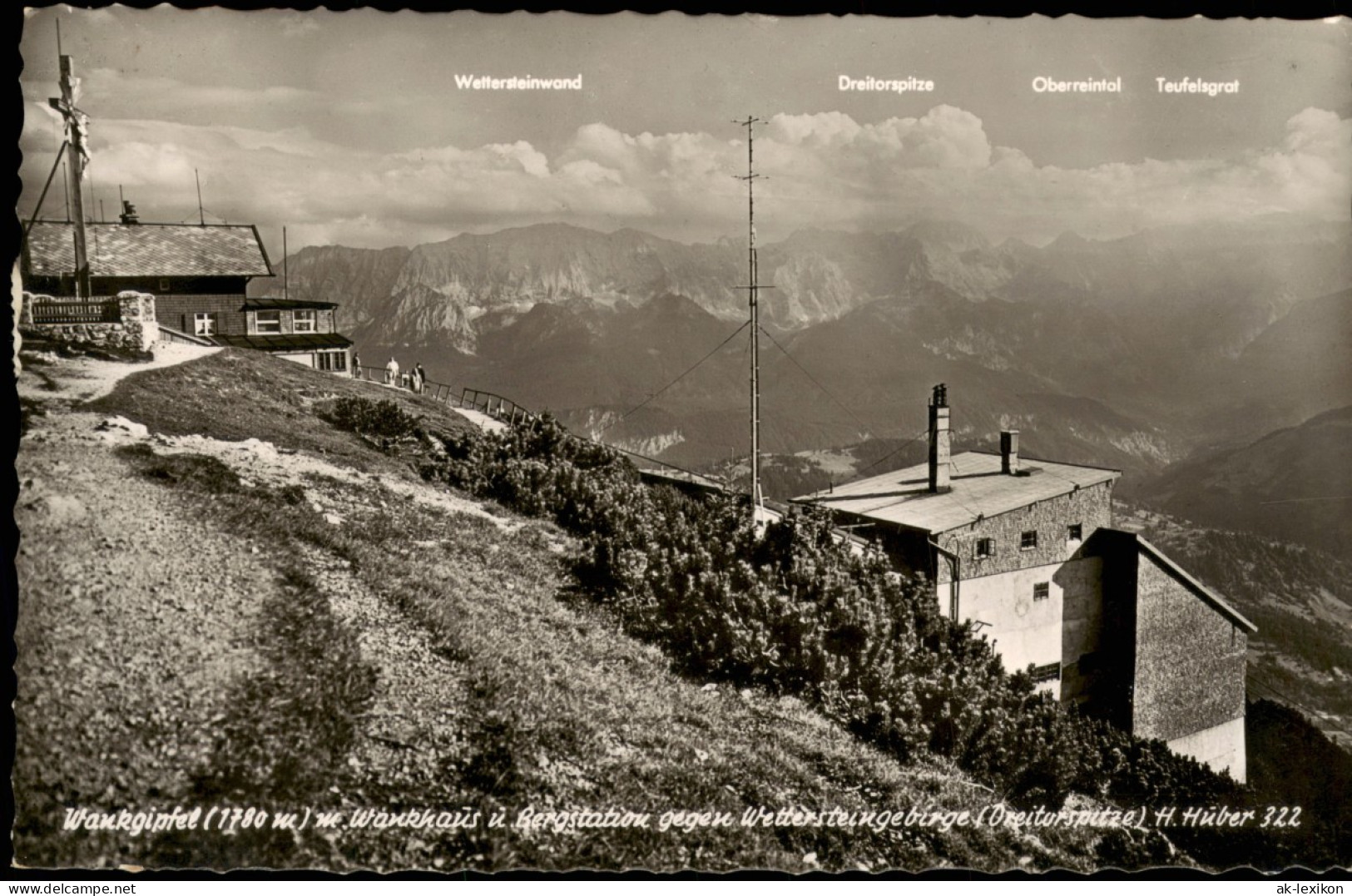 Partenkirchen-Garmisch  Wank-Gipfel Mit Wankhaus U. Bergstation 1955 - Garmisch-Partenkirchen