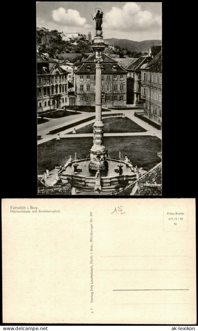 Ansichtskarte Eichstätt Mariensäule Am Residenzplatz 1960 - Eichstaett