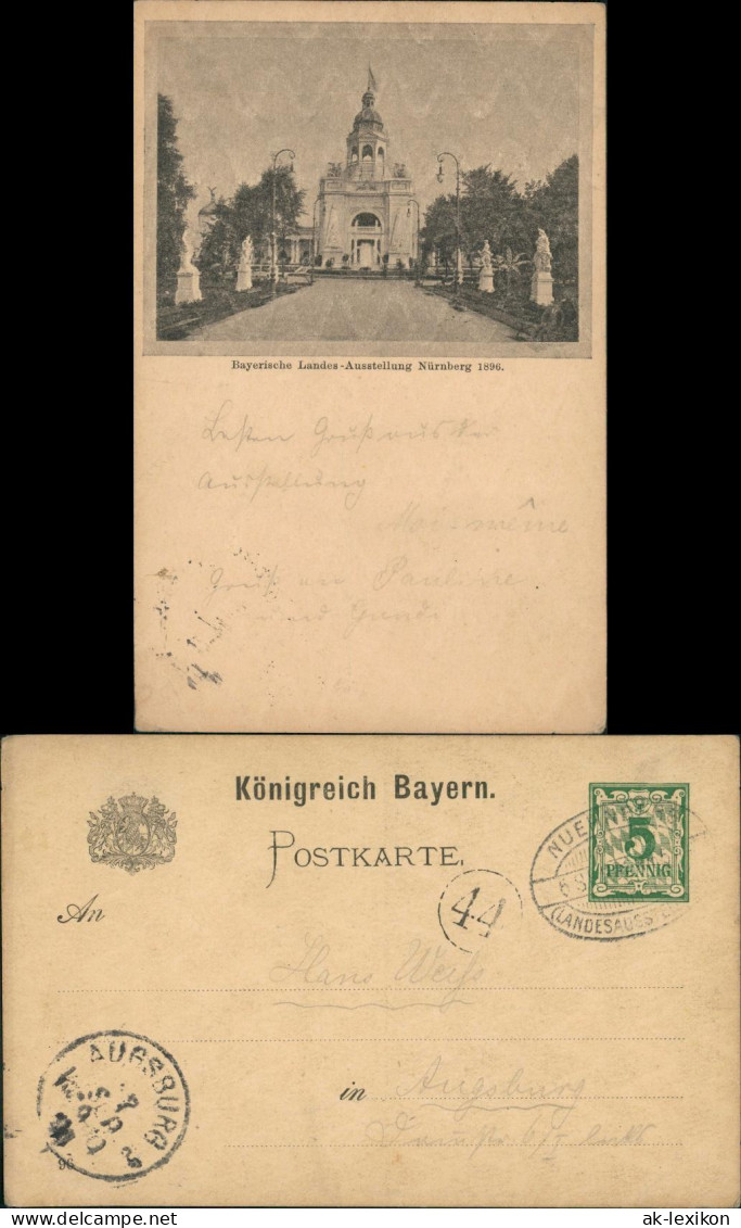 Nürnberg Bayerische Jubiläums Landes Ausstellung Ganzsache   Sonderstempel 1897 - Nuernberg