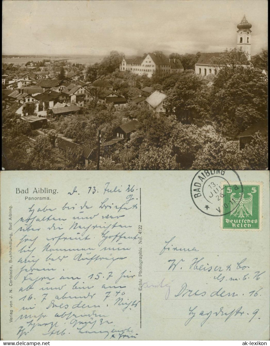Ansichtskarte Bad Aibling Fotokarte - Blick über Die Stadt 1926 - Autres & Non Classés