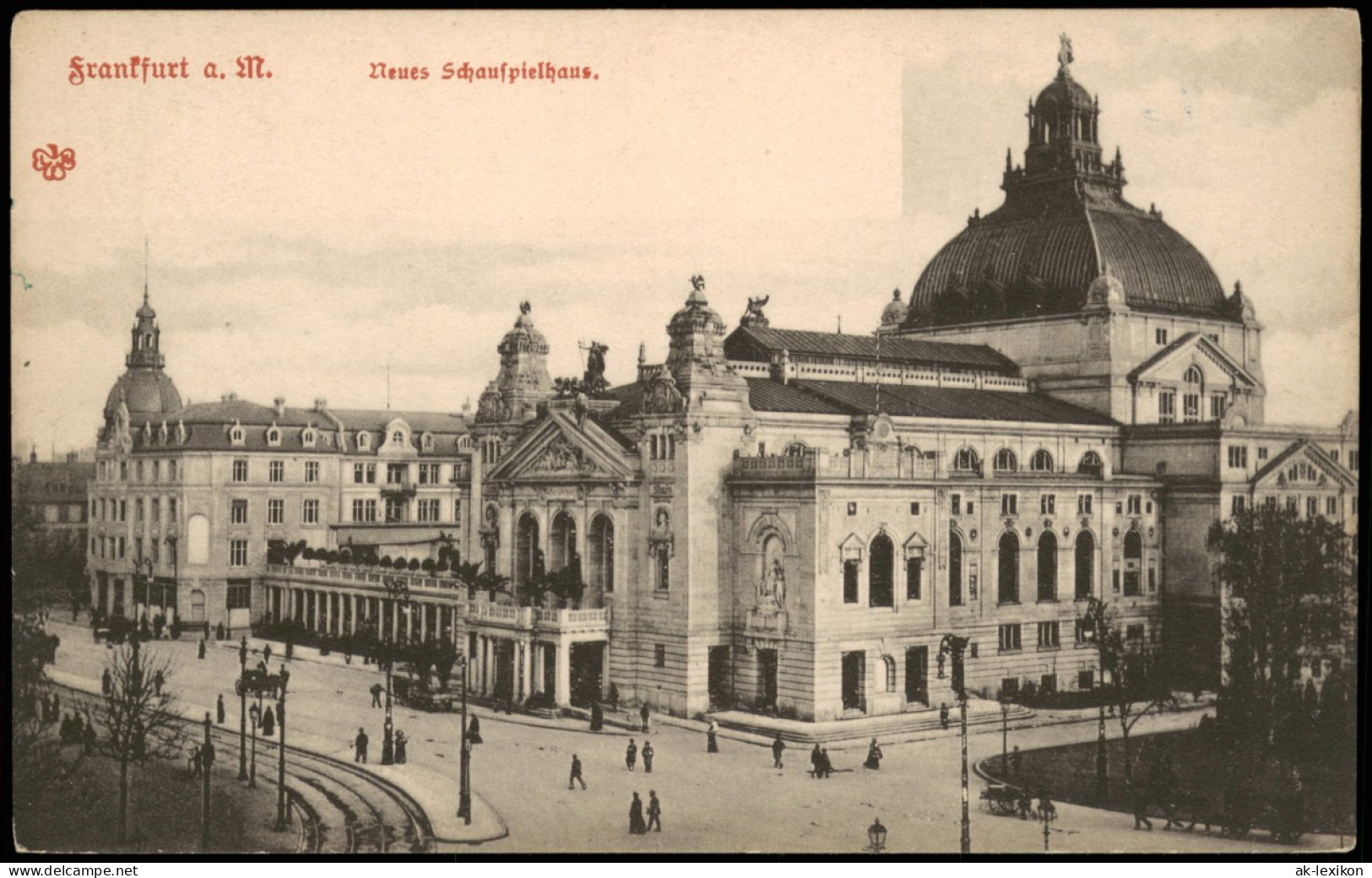 Ansichtskarte Frankfurt Am Main Partie Am Schauspielhaus 1900 - Frankfurt A. Main