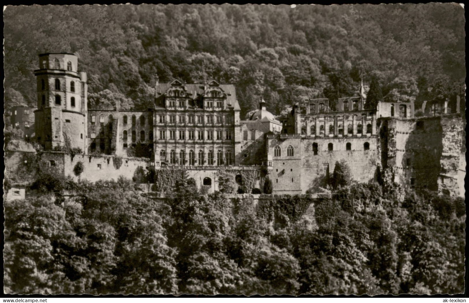 Heidelberg Heidelberger Schloss Gesamtansicht, Castle Building 1955 - Heidelberg