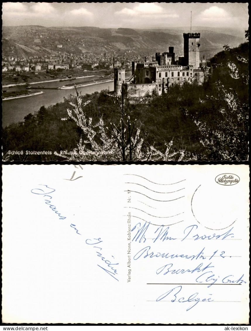 Stolzenfels-Koblenz Burg Stolzenfels, Rhein Blick Auf Oberlahnstein 1960 - Koblenz