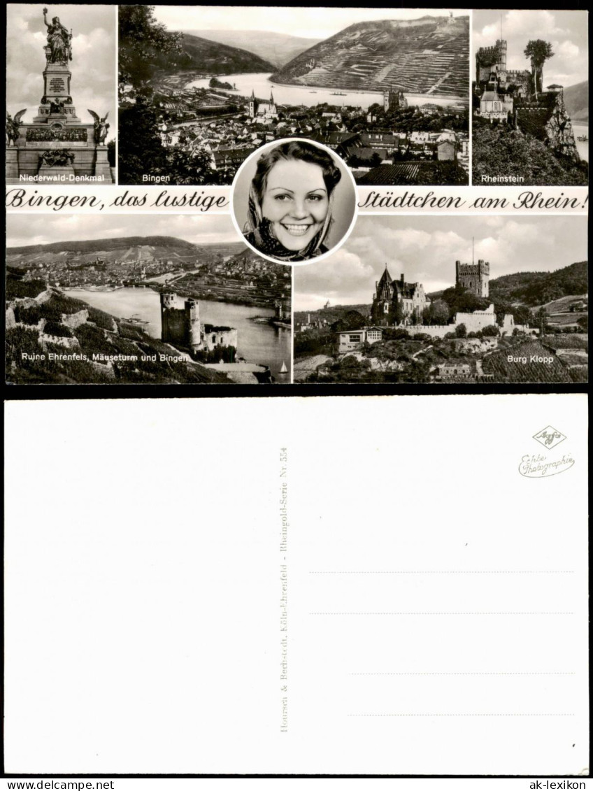 Bingen Am Rhein Mehrbildkarte Mit Umlandansichten Ua.   Rhein 1950 - Bingen