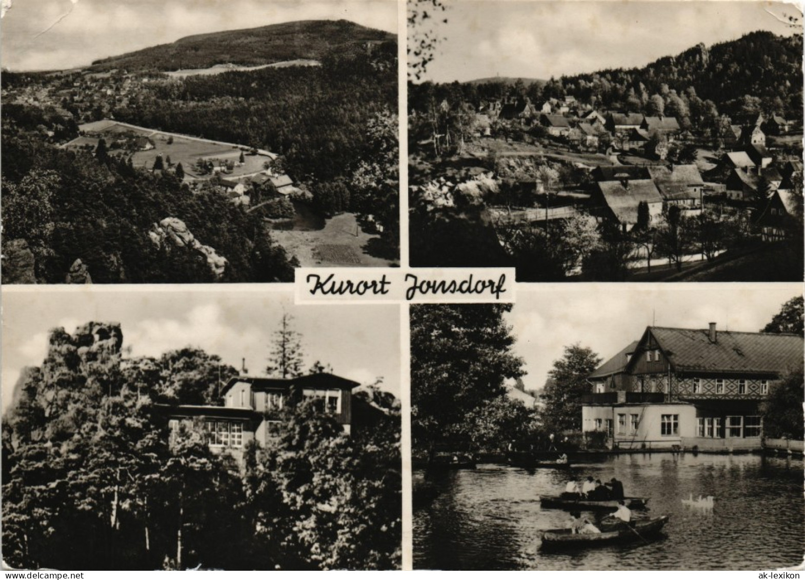 Jonsdorf DDR Mehrbild-AK Mit Nonnenfelsen, Hotel Gondelfahrt Uvm. 1958 - Jonsdorf