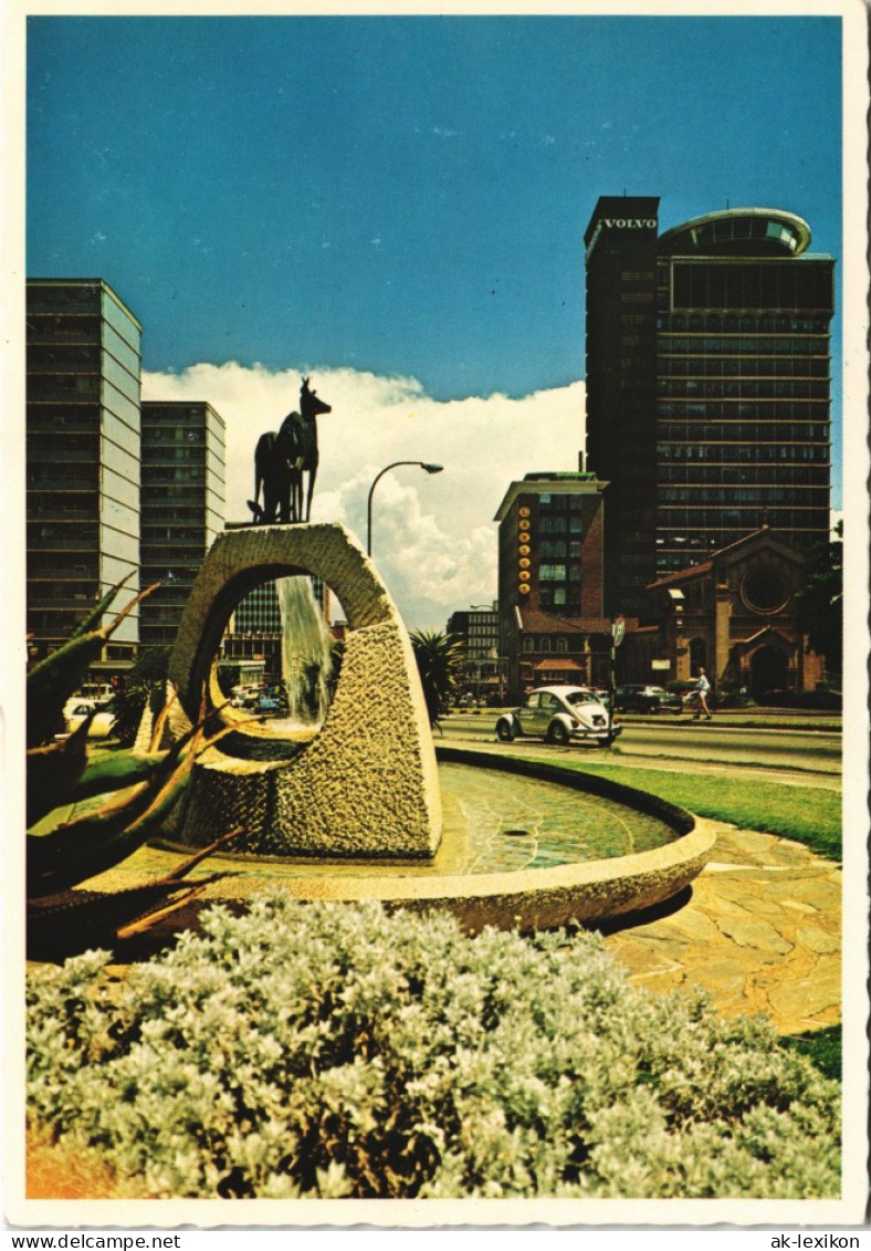 Postcard Braamfontein-Johannesburg The Springbok Statue - VW Käfer 1973 - Sudáfrica