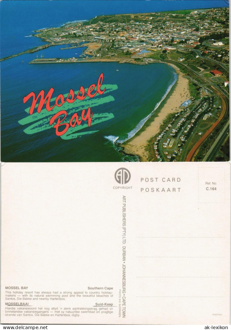 Postcard Mossel Bay Luftaufnahme (Aerial View) Mosselbaai Suid-Kaap 1990 - South Africa