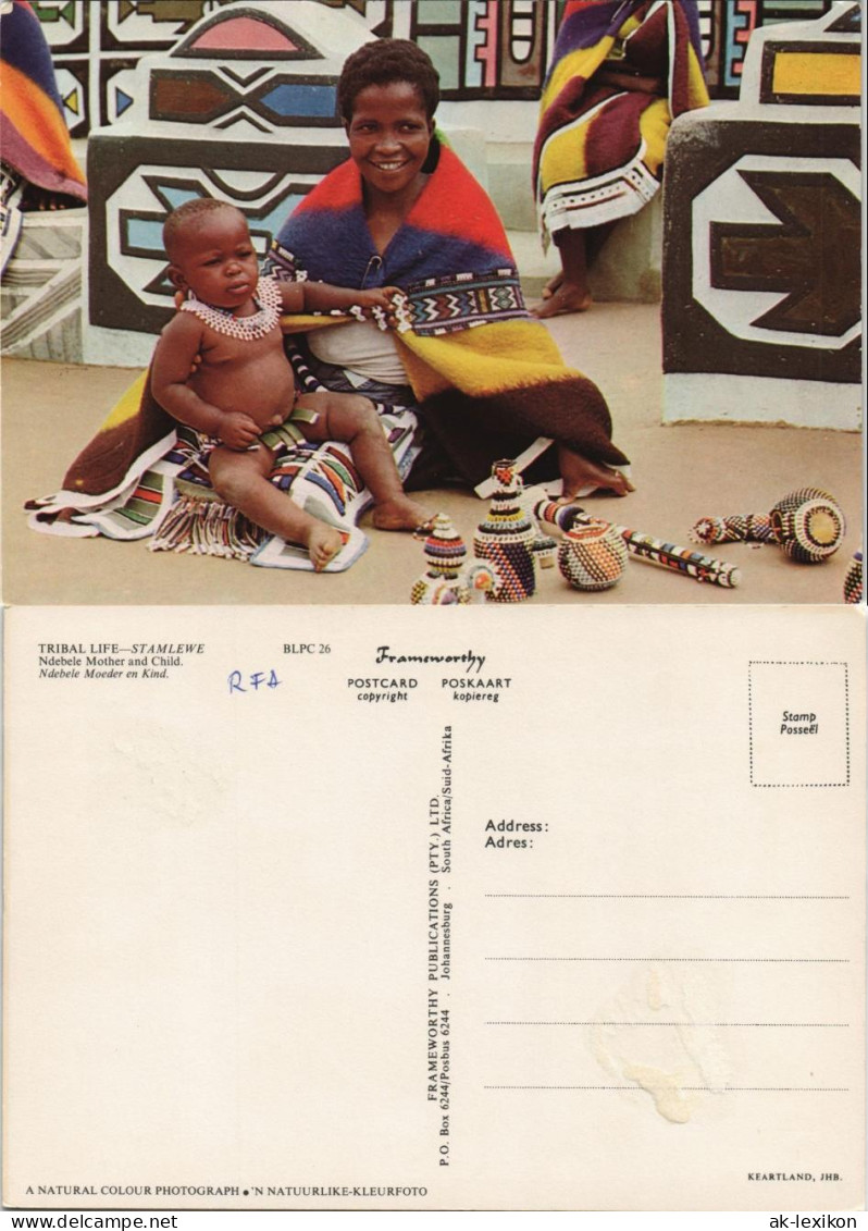 Südafrika Ndebele Mother And Child Native People Einheimische Afrika 1980 - South Africa