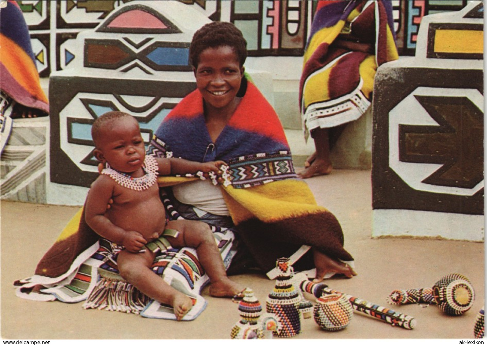 Südafrika Ndebele Mother And Child Native People Einheimische Afrika 1980 - Südafrika