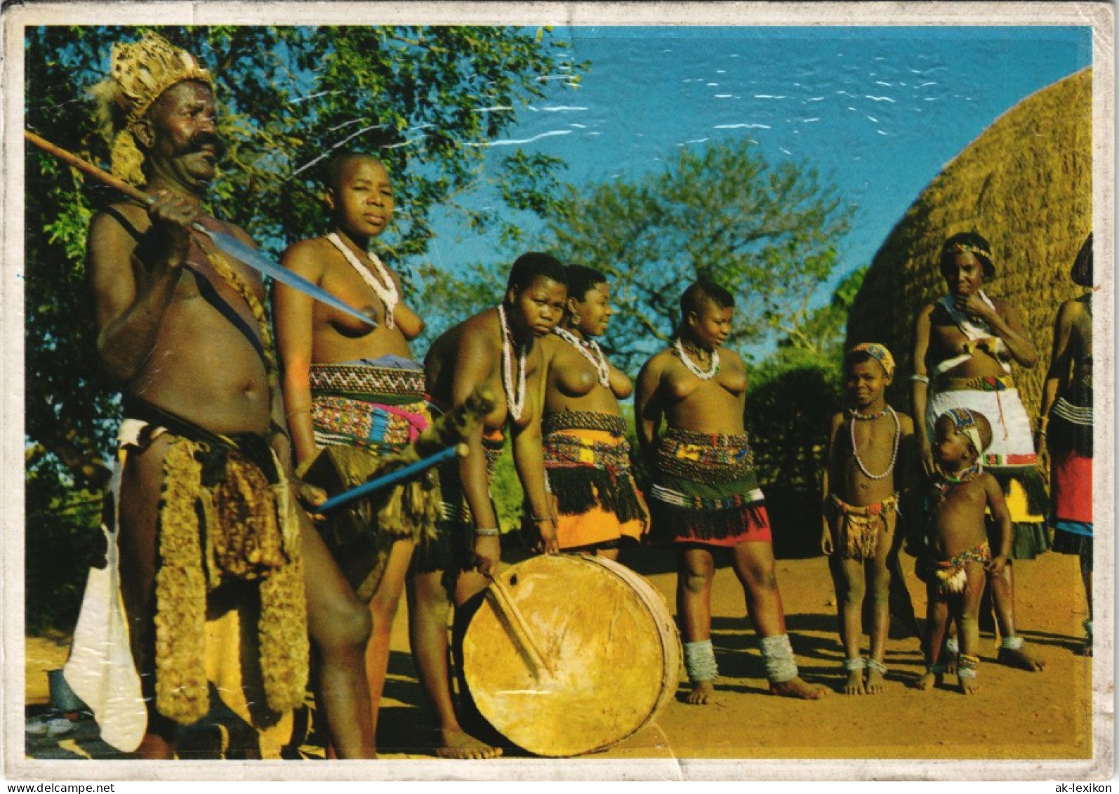 Südafrika Native People ZULU Chief, Naked Women, Nackte Einheimische Frauen 1975 - Südafrika