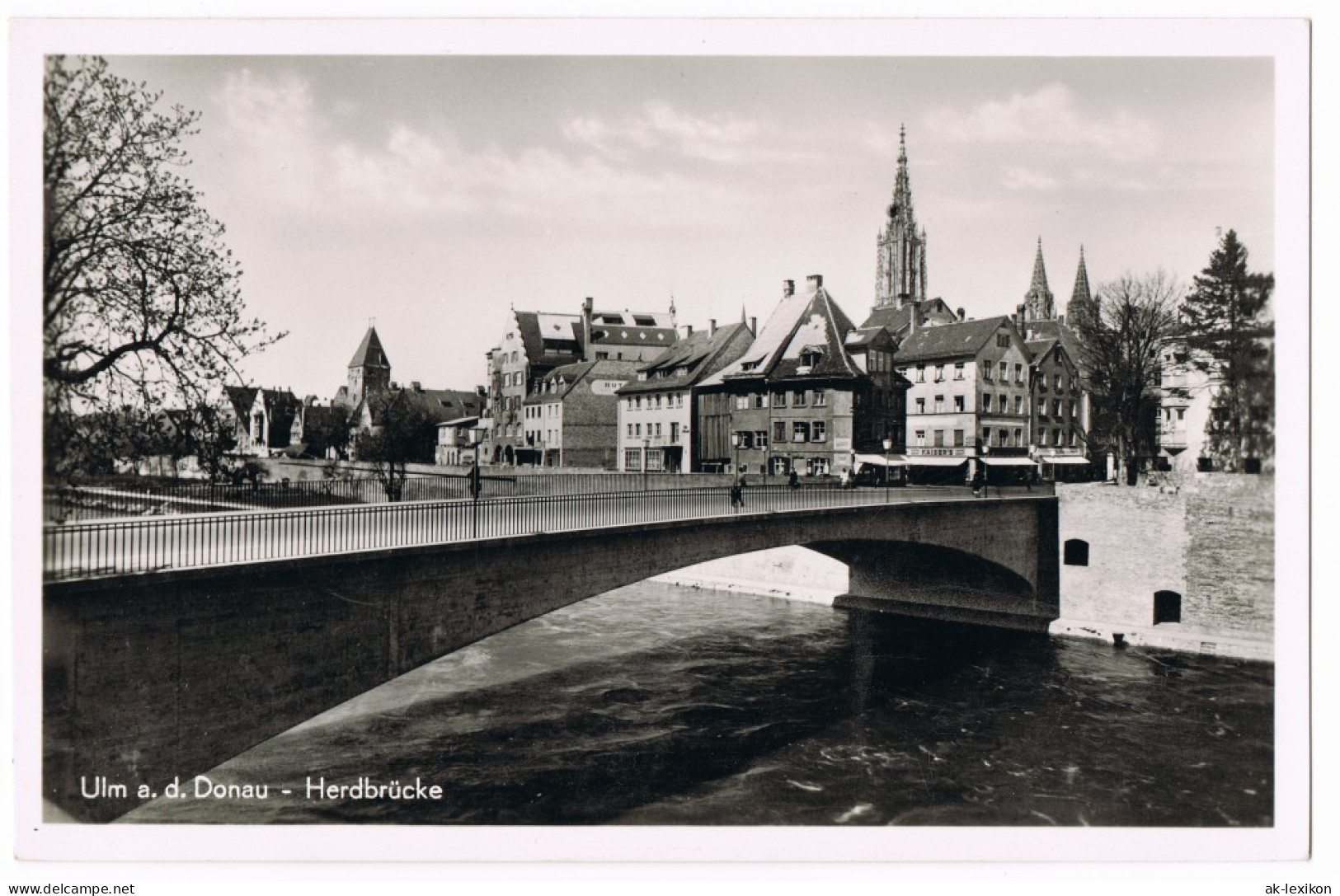 Ansichtskarte Ulm A. D. Donau Donau - Herdbrücke 1950 - Ulm