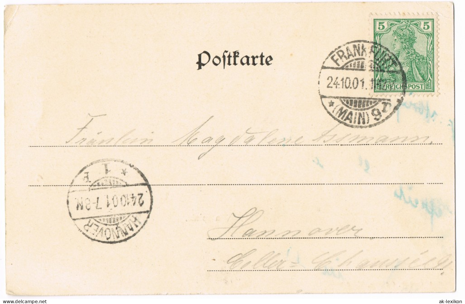 Ansichtskarte Mainz Halleplatz 1901   Gelaufen Nach Hannover (Ankunftsstempel) - Mainz