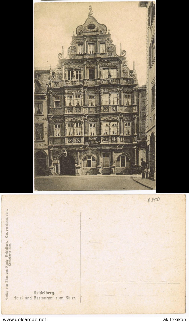 Ansichtskarte Heidelberg Hotel Und Restaurant Zum Ritter 1906 # - Heidelberg