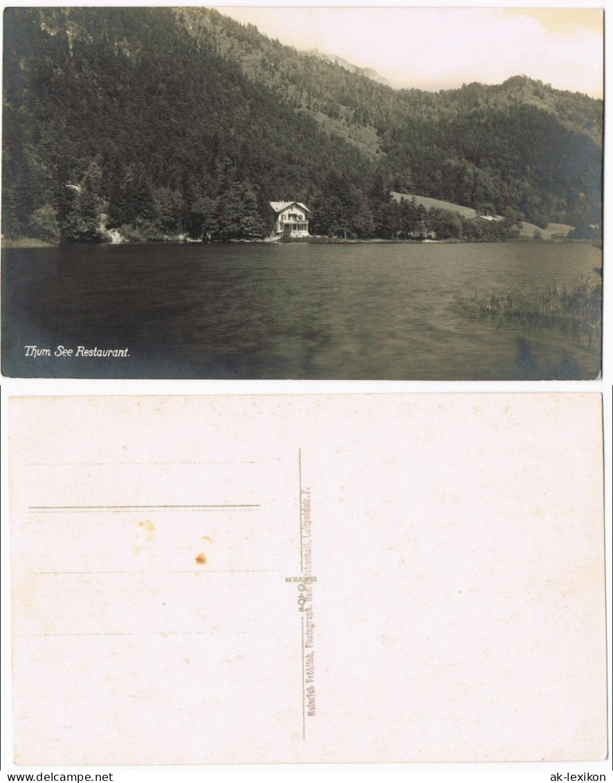 Ansichtskarte Bad Reichenhall Thum See Restaurant Thumsee 1929 - Bad Reichenhall