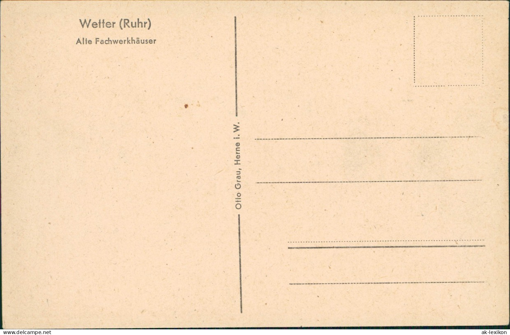 Ansichtskarte Wetter (Ruhr) Alte Fachwerkhäuser, Geschäft 1929 - Wetter