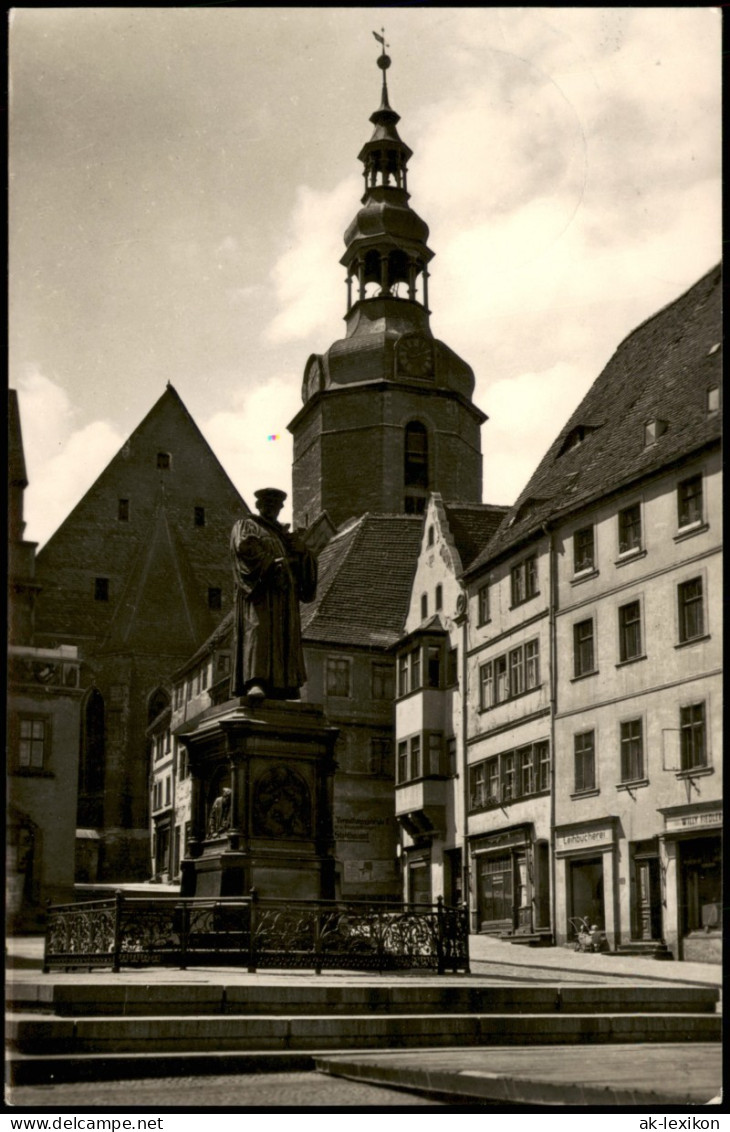 Ansichtskarte Eisleben Lutherdenkmal, Geschäfte 1959 - Altri & Non Classificati