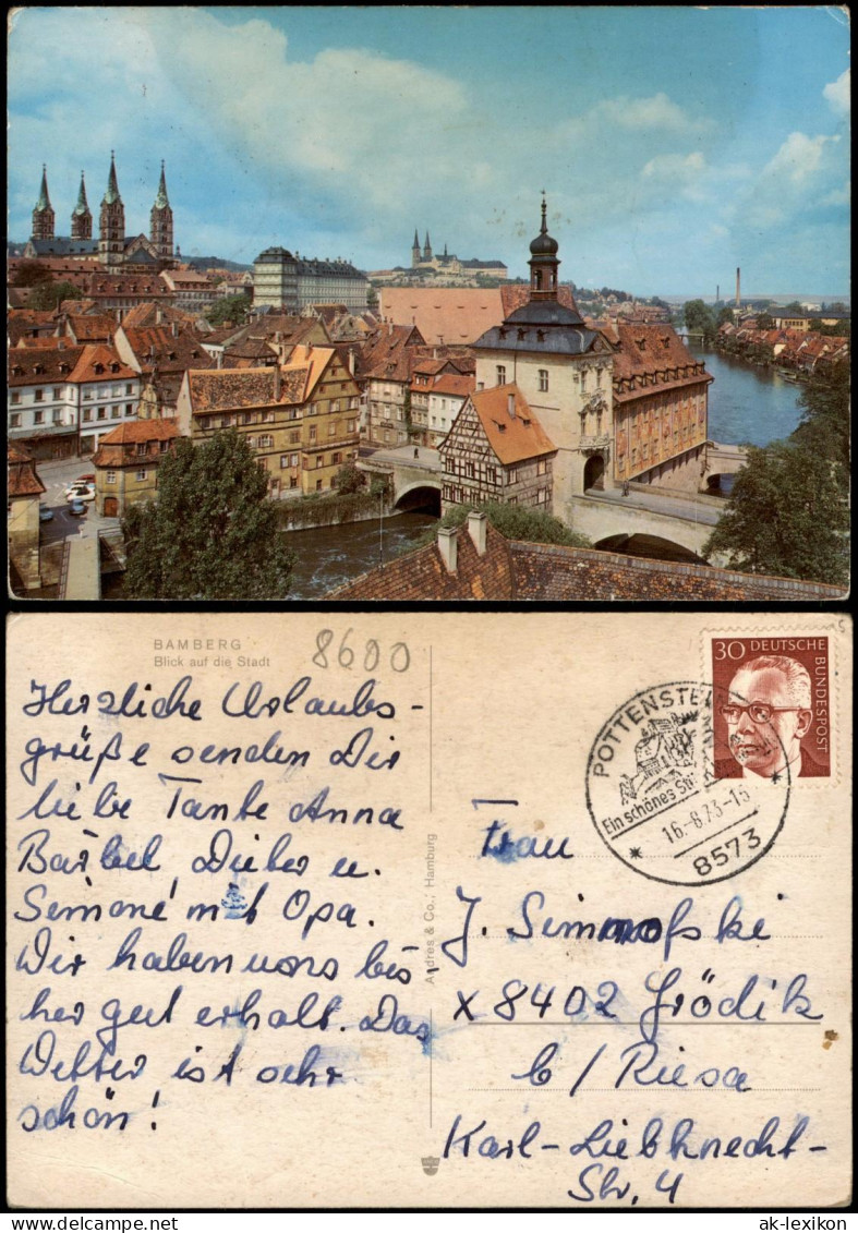 Ansichtskarte Bamberg Panorama-Ansicht Stadt Blick 1973 - Bamberg