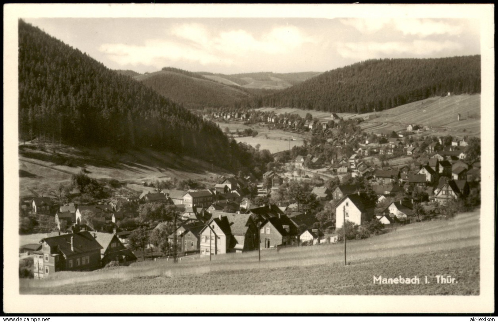 Ansichtskarte Manebach-Ilmenau Stadtblick 1953 - Ilmenau