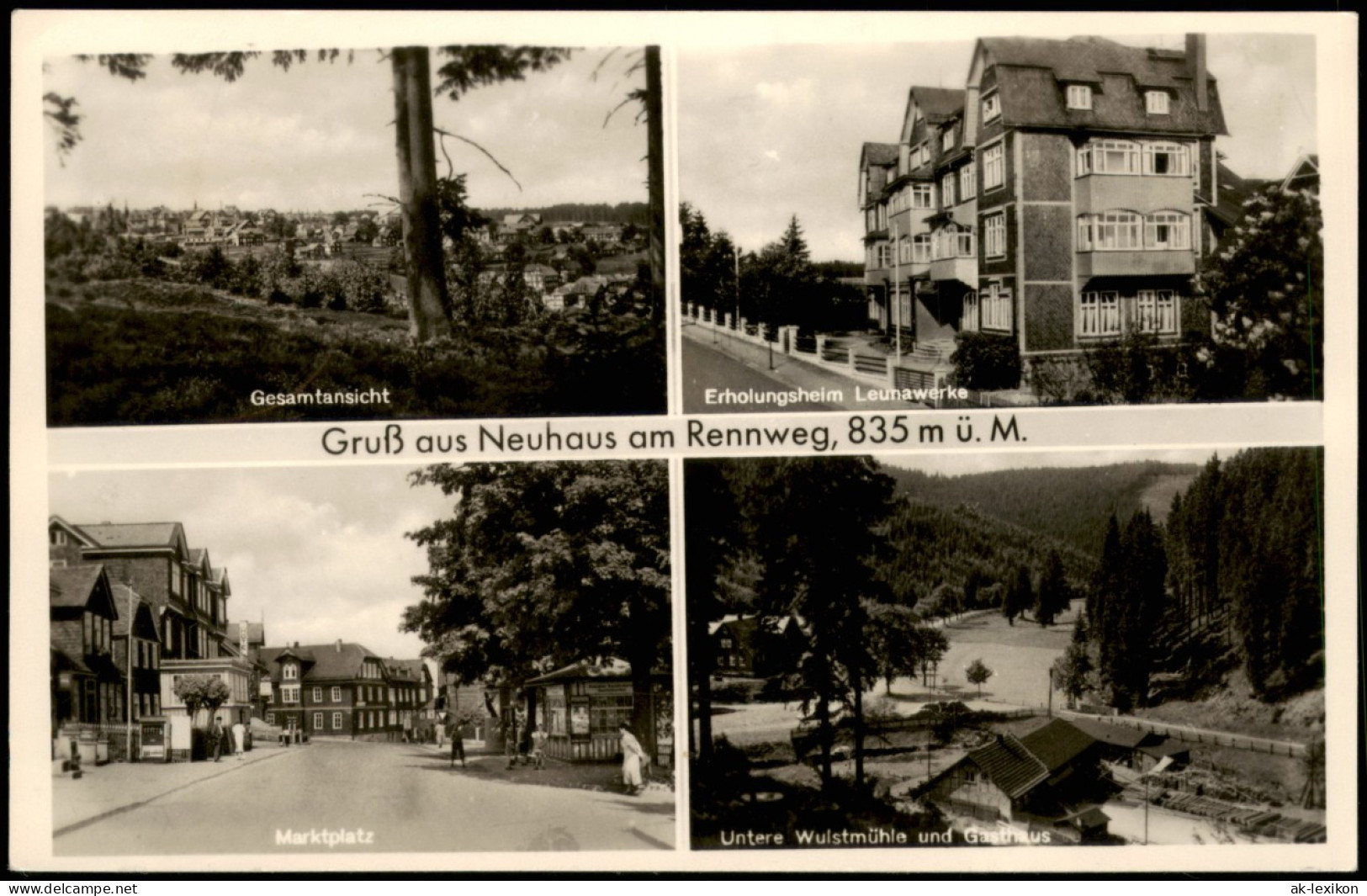 Ansichtskarte Neuhaus Am Rennweg Erholungsheim Leunawerke, Totale 1955 - Neuhaus