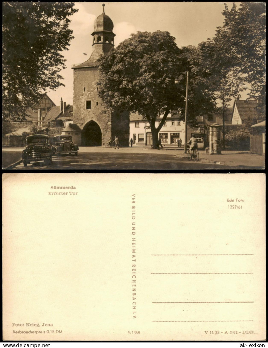 Sömmerda Stadttor, Erfurter Tor, Strassen Partie, Autos 1961/1962 - Sömmerda