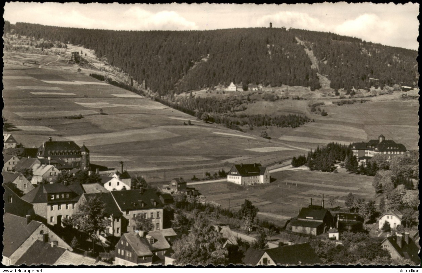 Ansichtskarte Oberwiesenthal Panorama-Ansicht Mit Fichtelberg 1967 - Oberwiesenthal