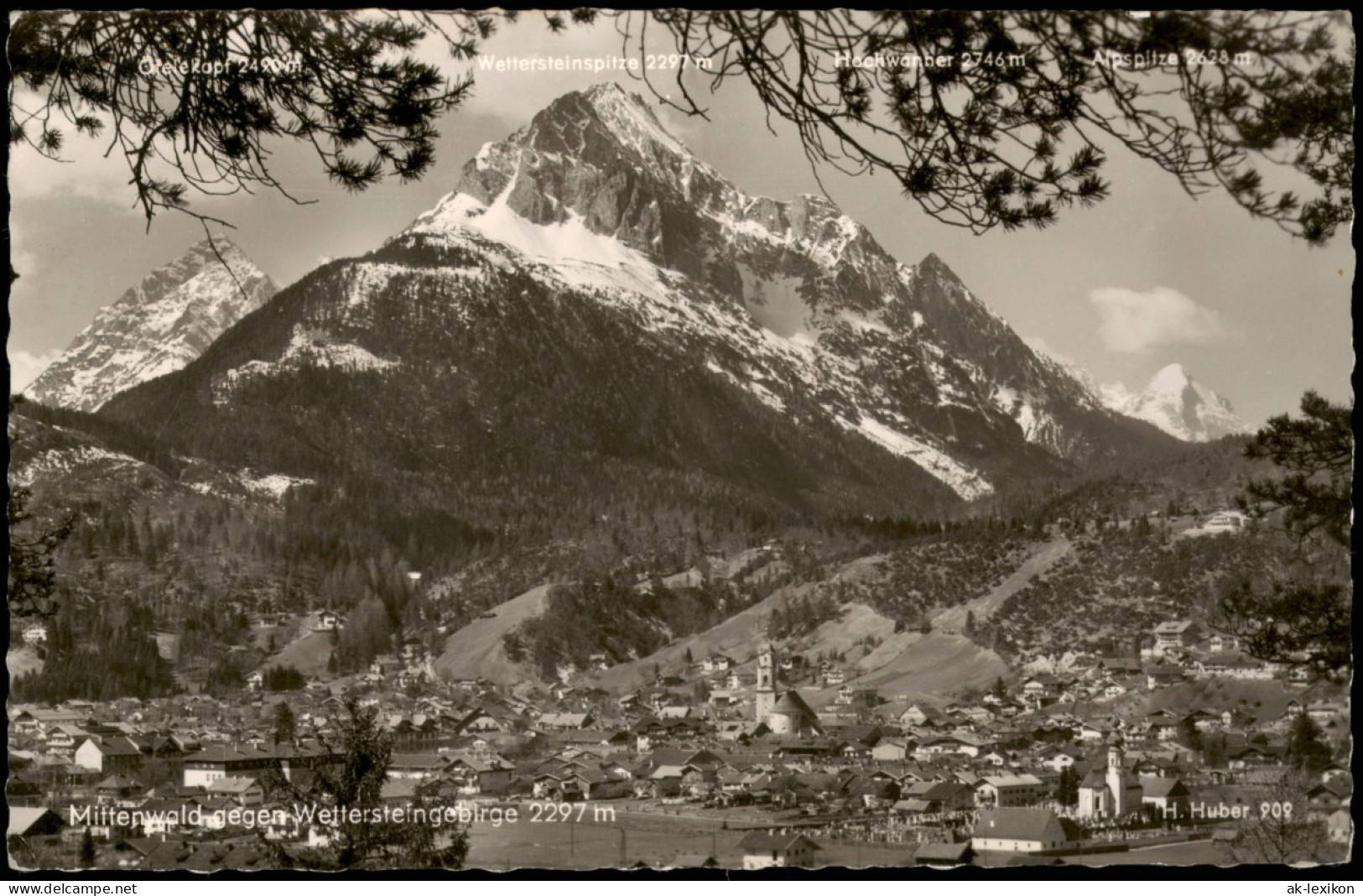 Mittenwald Panorama-Ansicht Gegen Wetterstein-Gebirge Alpen 1960 - Mittenwald