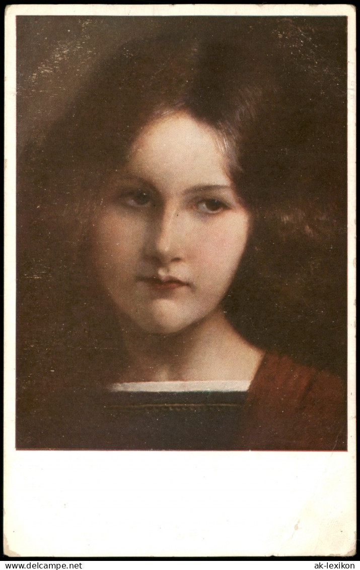 Künstlerkarte: Gemälde / Kunstwerke Frauenporträt, M.Munk 1915 - Paintings