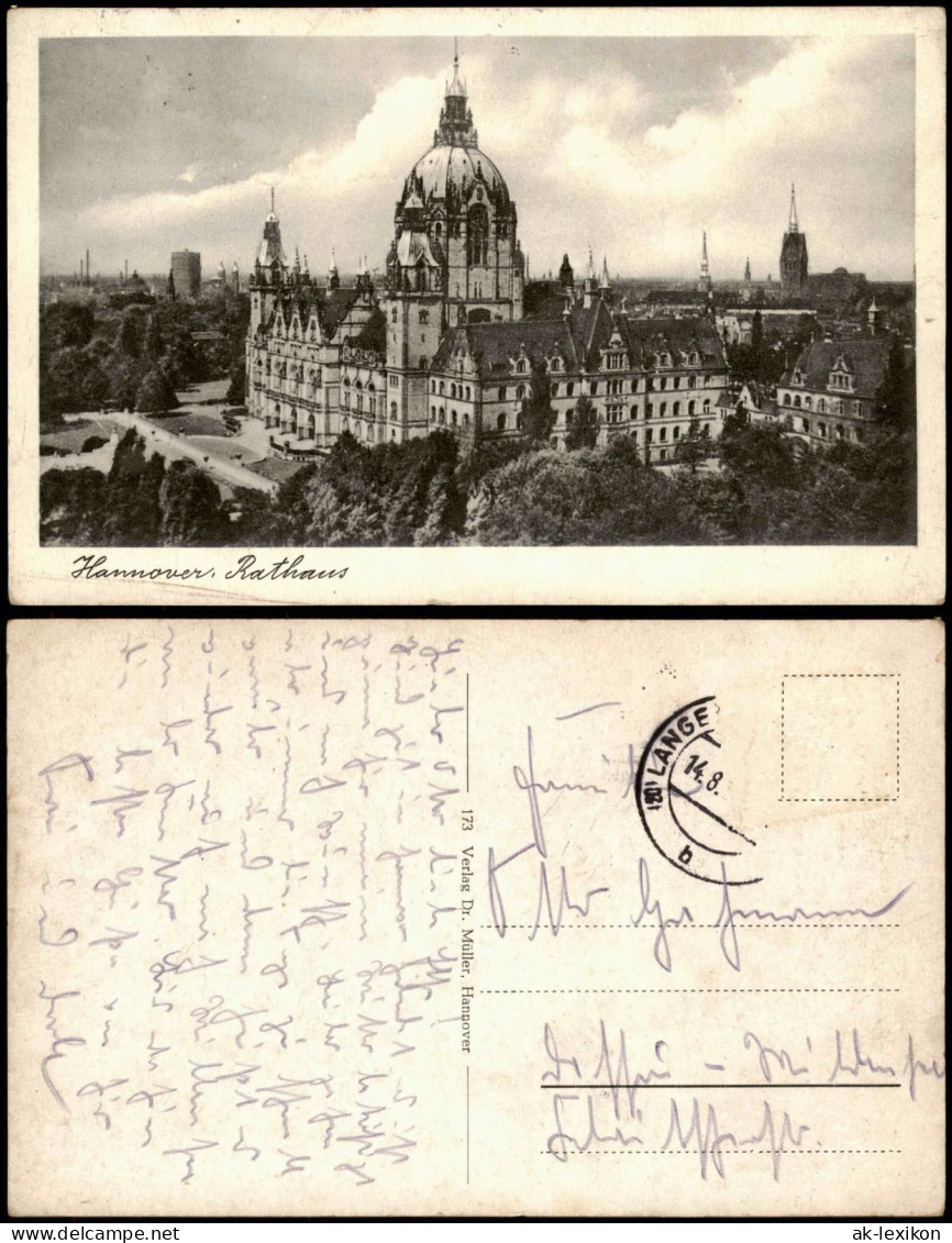 Ansichtskarte Hannover Partie Am Rathaus 1930 - Hannover