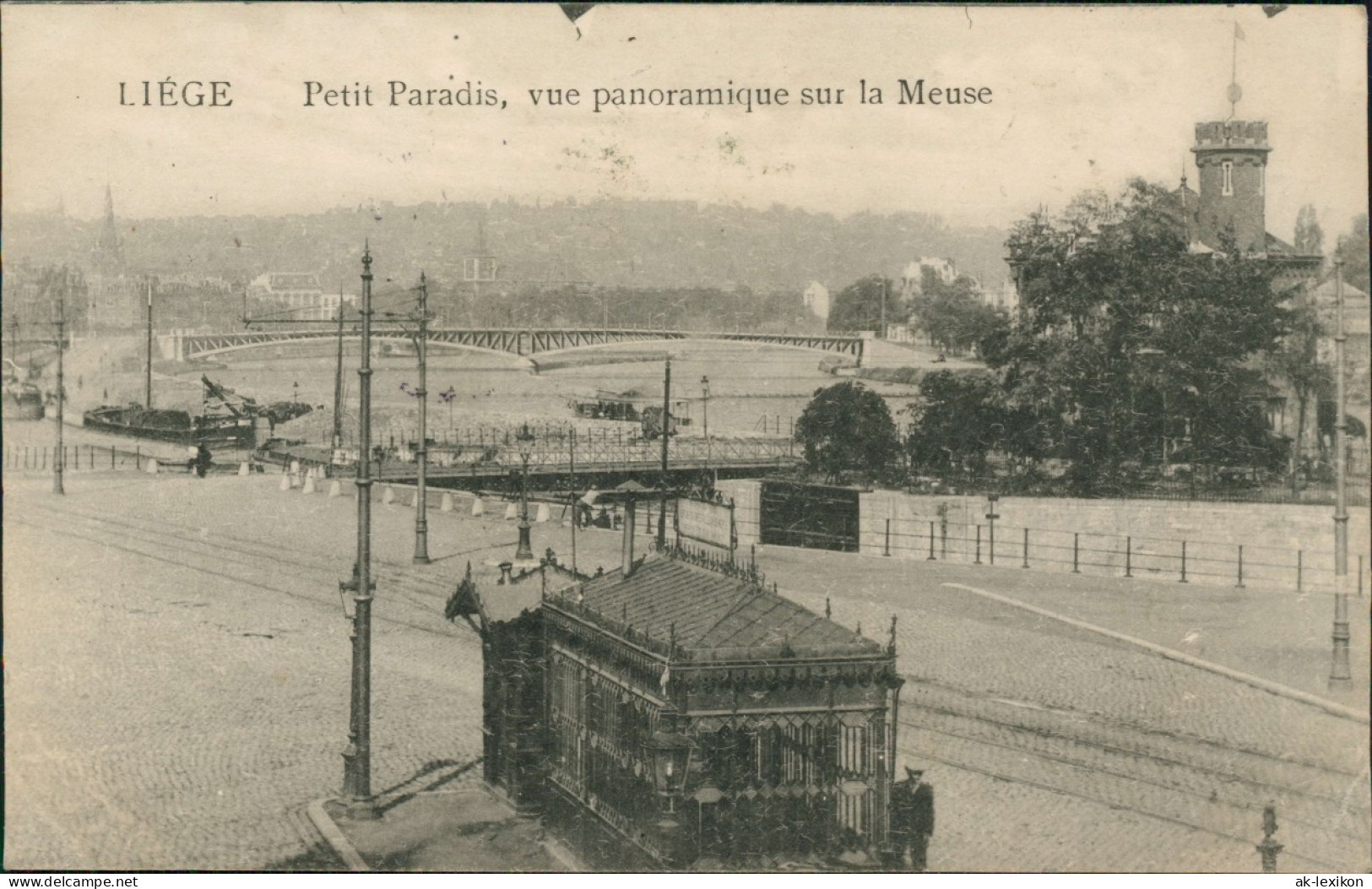 Lüttich Luik  Petit Paradis, Vue  Sur La Meuse 1915  Gel. Div. Feldpoststempel - Autres & Non Classés