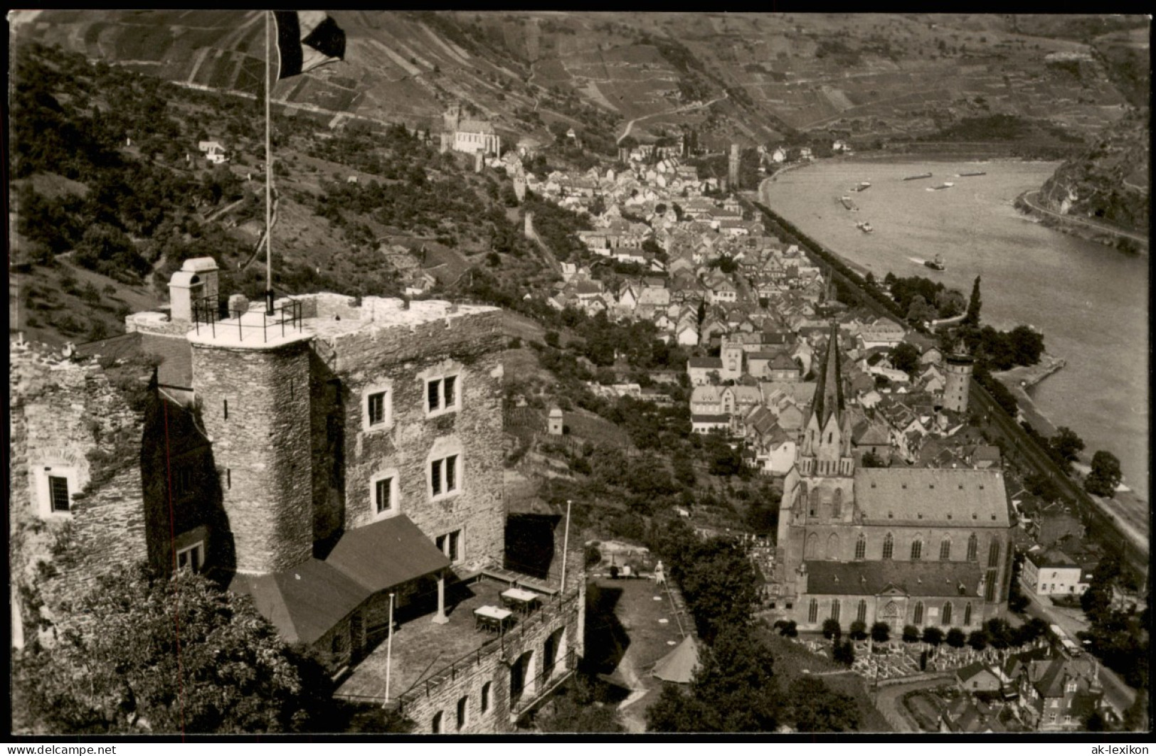 Ansichtskarte Oberwesel Schönburg (Rhein); Hermann Rheinkarte Nr. 117 1960 - Oberwesel