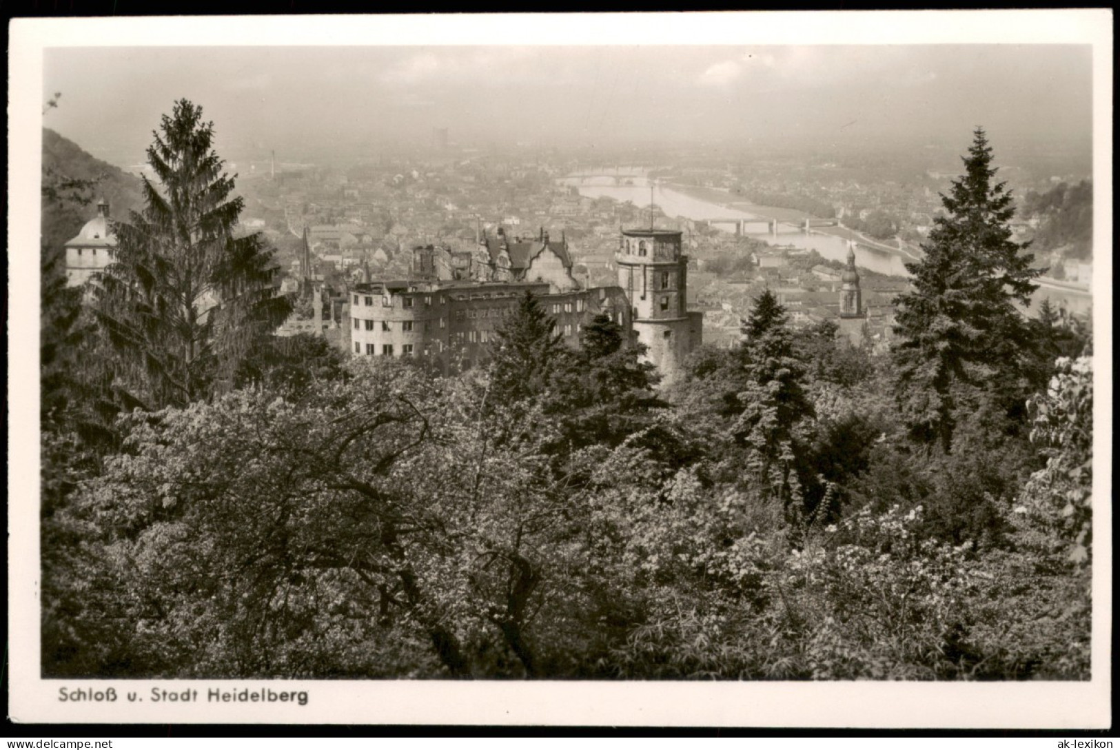 Ansichtskarte Heidelberg Schloß Und Stadt 1957 - Heidelberg