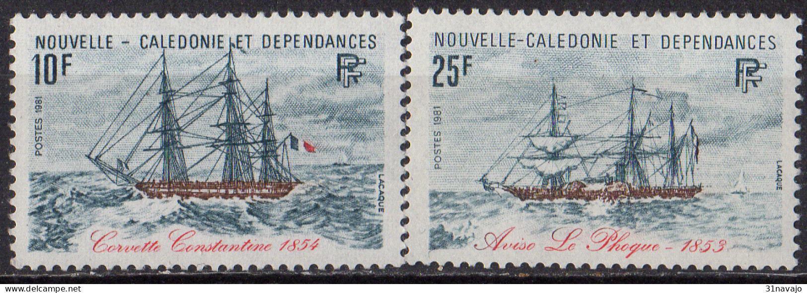 NOUVELLE CALEDONIE - Bateaux 1981 - Unused Stamps
