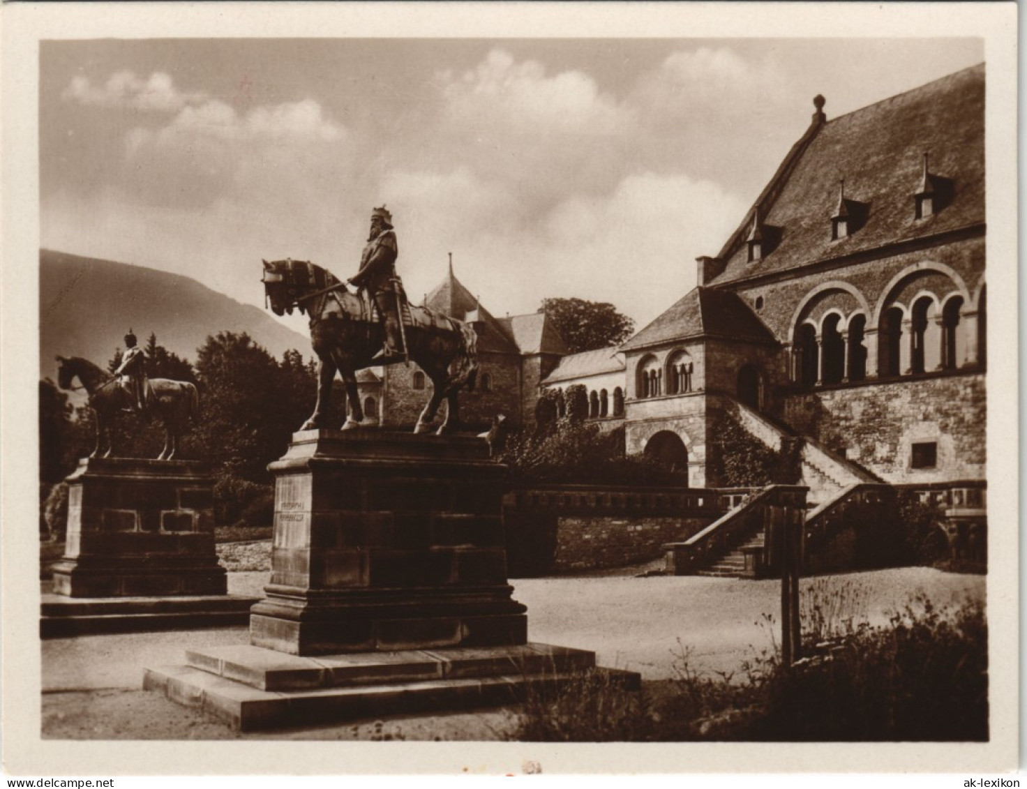 Sammelkarte Goslar Kaiserpfalz Kaiserhaus Reiter-Denkmal 1940 - Goslar