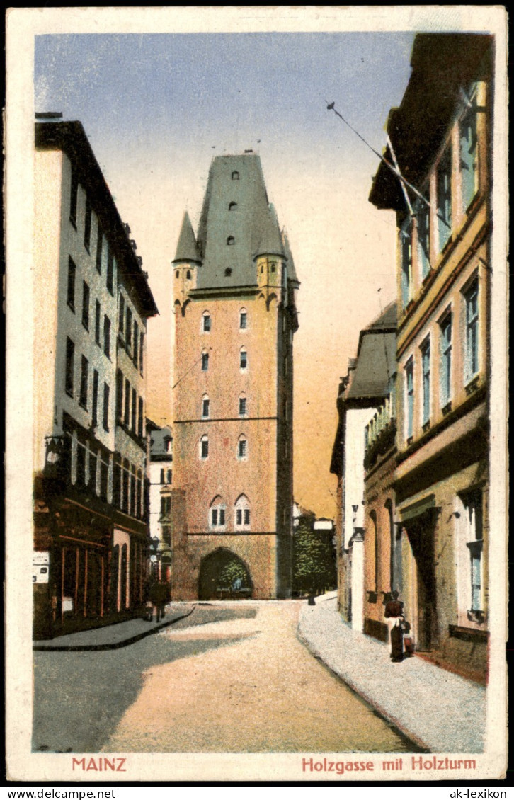 Ansichtskarte Mainz Holzgasse 1923 - Mainz