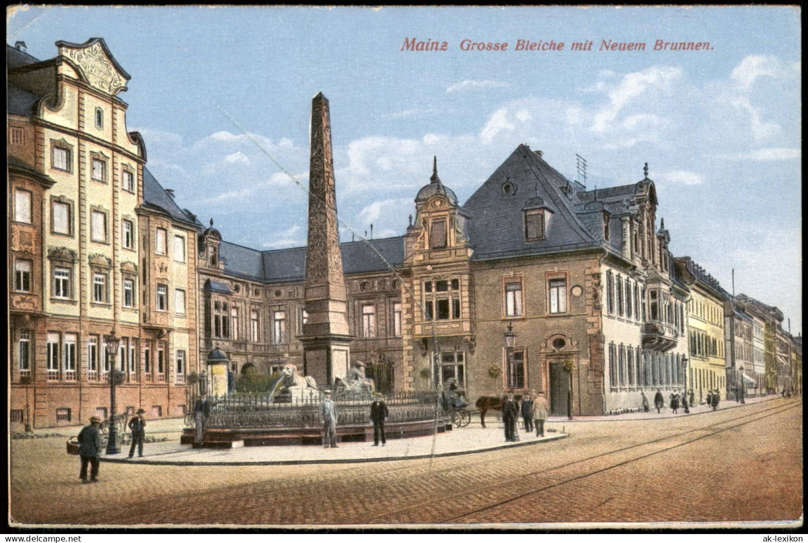 Ansichtskarte Mainz Grosse Bleiche Mit Neuem Brunnen. 1919 - Mainz